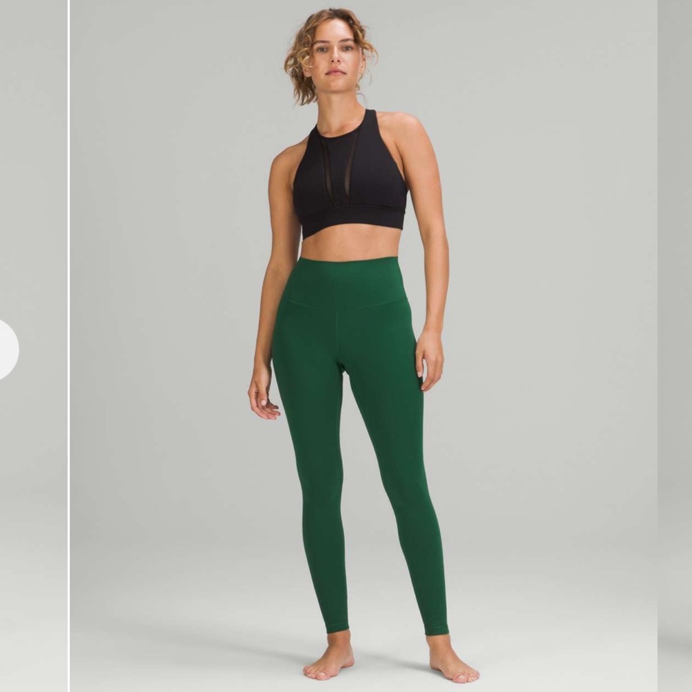 lululemon Align High Rise Leggings 28” Everglade Green size 6